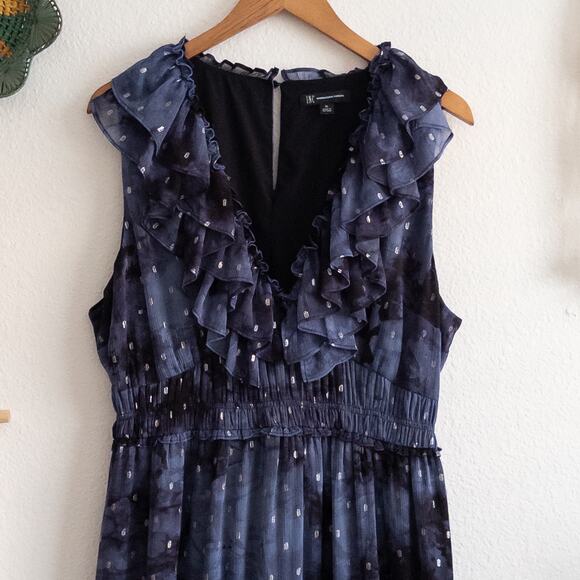 INC International Concepts Navy Star Maxi Dress - Picture 2 of 9